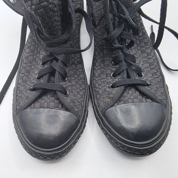 Converse All Star Woven High Top Mens Sise 10.5 Black Casual Shoes Outdoors Walk - Picture 9 of 12